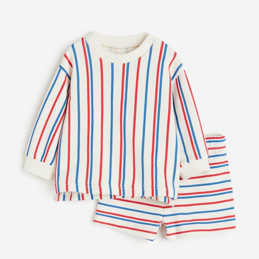 H&M Zara stripe short set